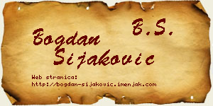 Bogdan Šijaković vizit kartica